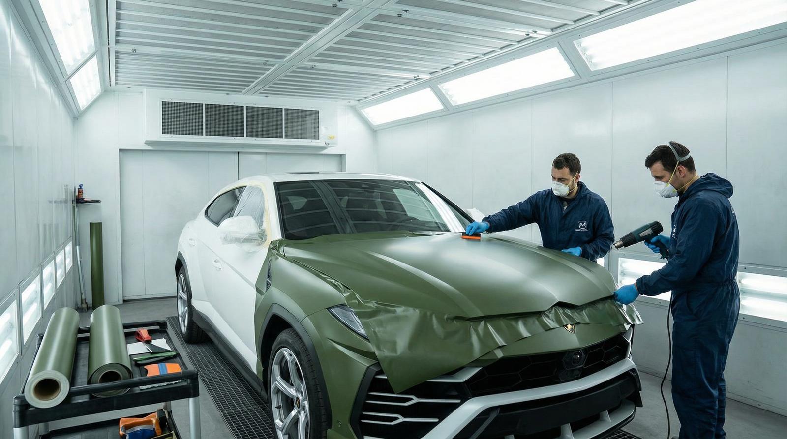 幼幼改装视频-军绿色车身贴膜